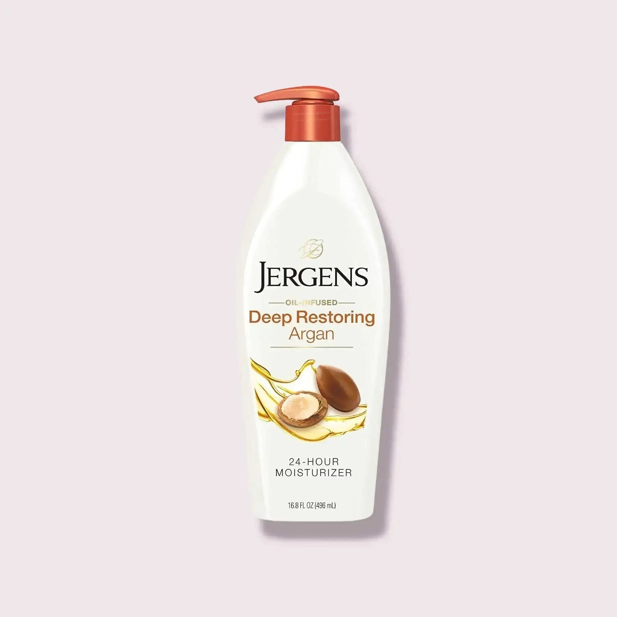 Jergens Deep Restoring Argan Oil Moisturizer, Soothing Body 16.8 oz