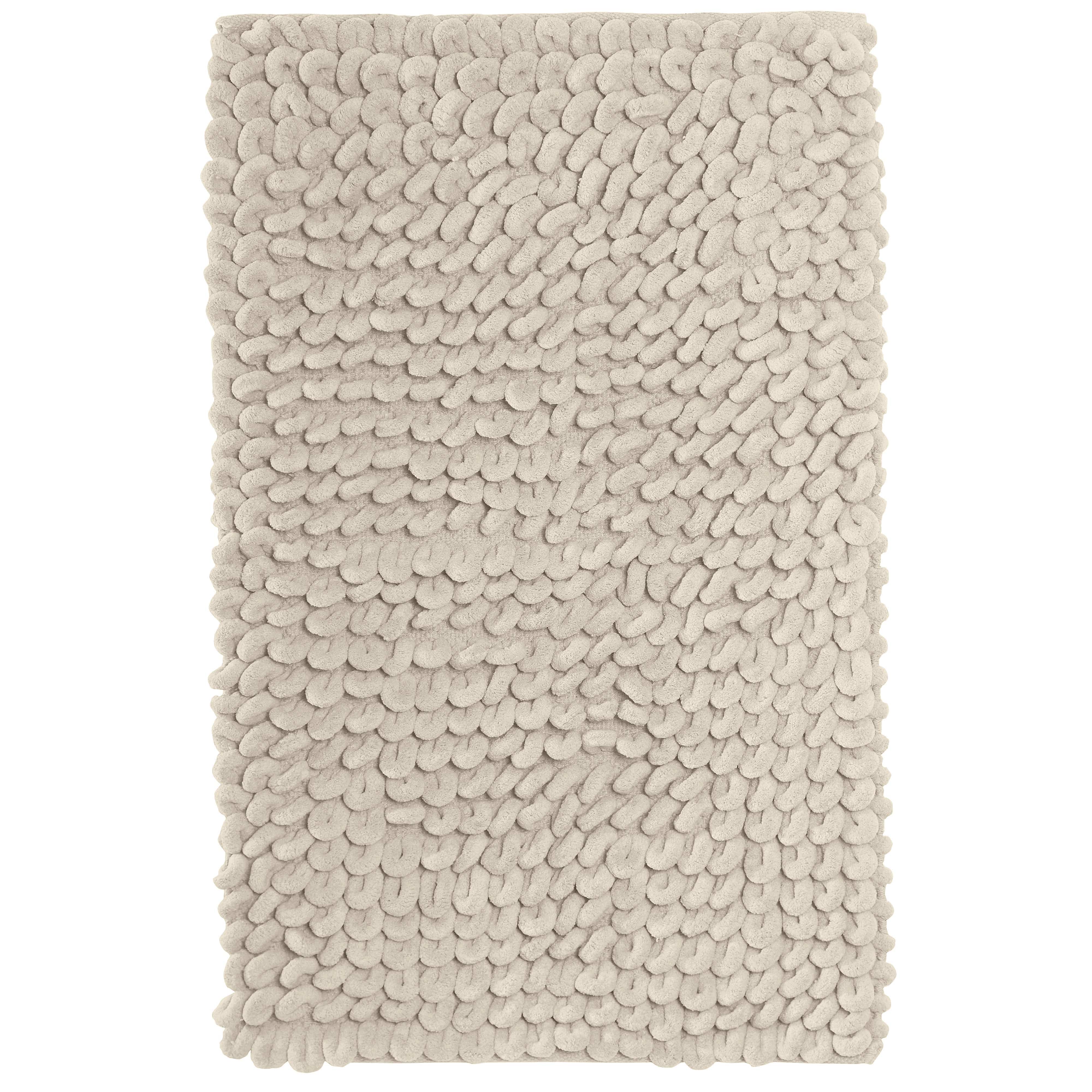 OLIVIA ROCCO Jumbo Loop Bath Mat Non Slip Water Absorbent Rug For Shower And Toilet Large Size Floor Mat Plush Loop Design