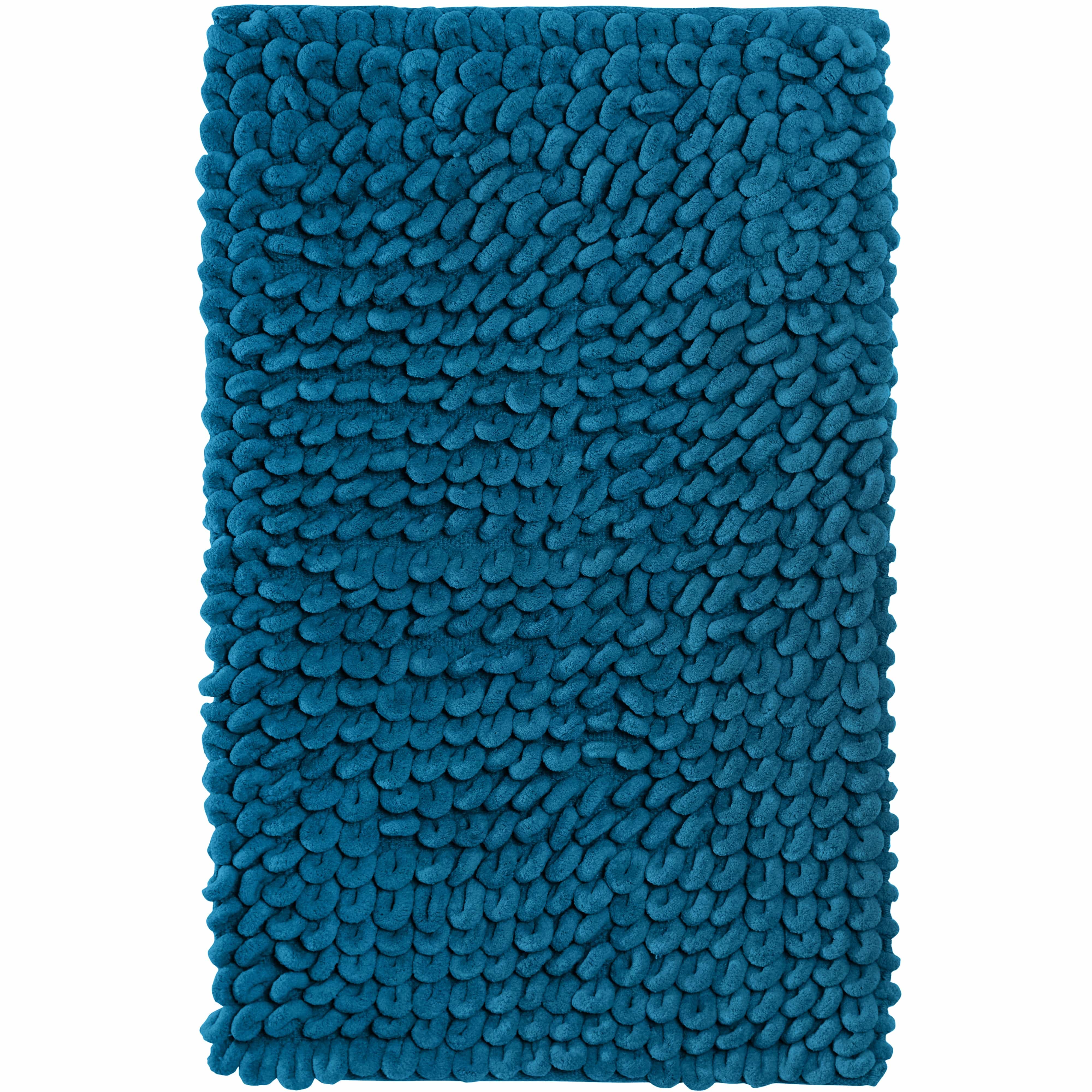 OLIVIA ROCCO Jumbo Loop Bath Mat Non Slip Water Absorbent Rug For Shower And Toilet Large Size Floor Mat Plush Loop Design