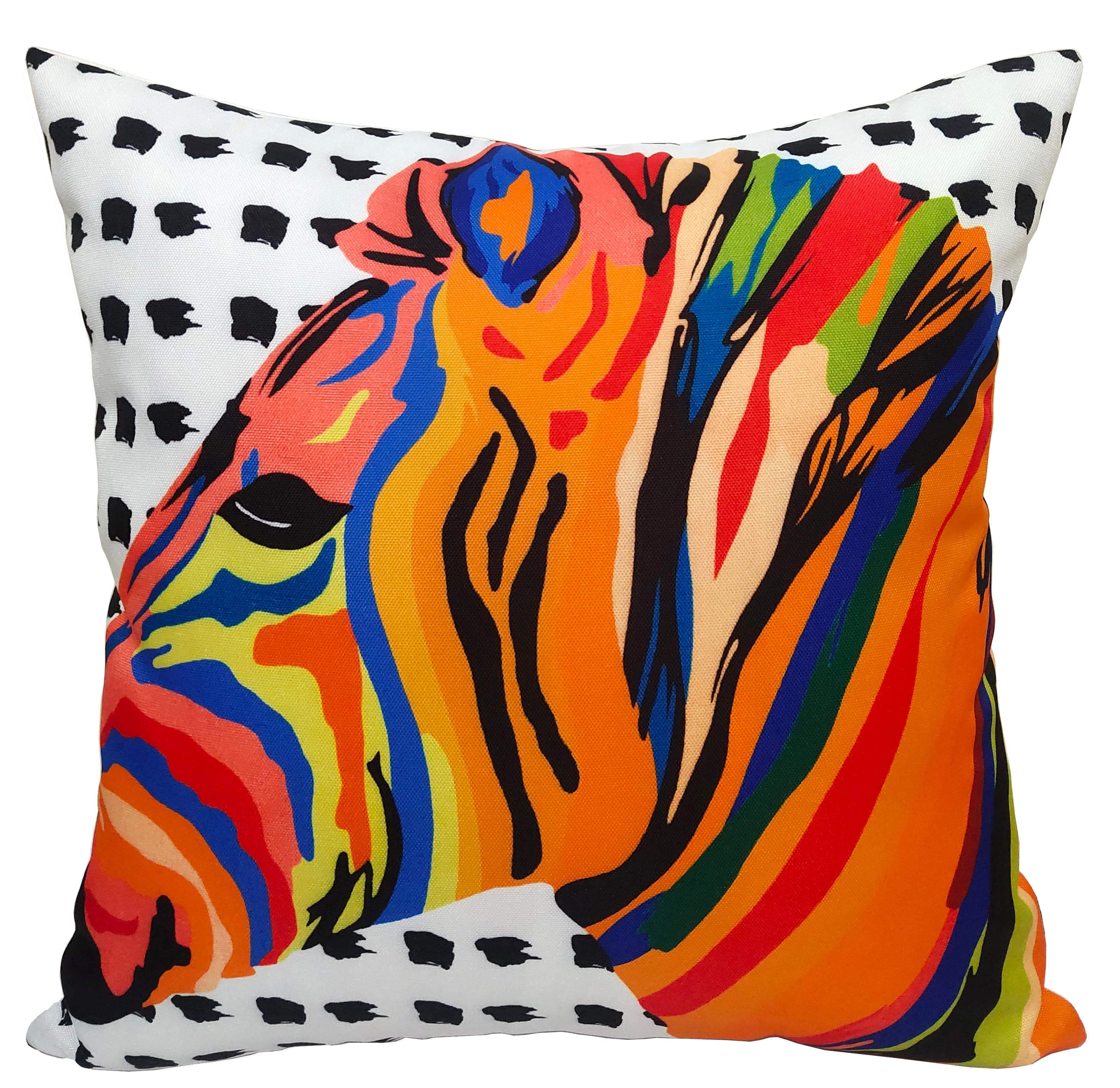 OLIVIA ROCCO Kampala Orange Waterproof Cushion Covers 43 x 43 cm Reversible Breathable Decorative For Indoor Outdoor Patio Garden Sofa Bed Chair