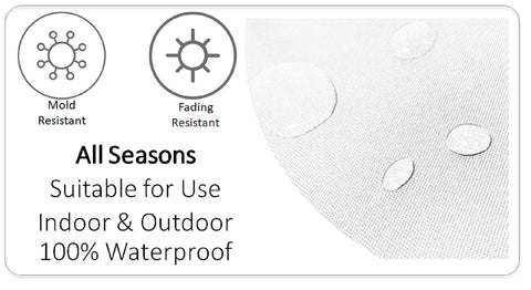 OLIVIA ROCCO Kampala Orange Waterproof Cushion Covers 43 x 43 cm Reversible Breathable Decorative For Indoor Outdoor Patio Garden Sofa Bed Chair