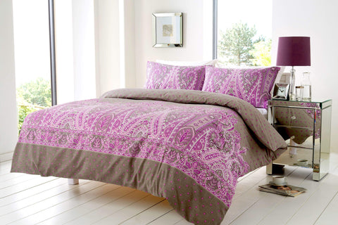 OLIVIA ROCCO Duvet Set Cotton Rich Paisley Design For Double And King Sizes In Bold Colours Elegant Bedroom Decor Sleep Essentials