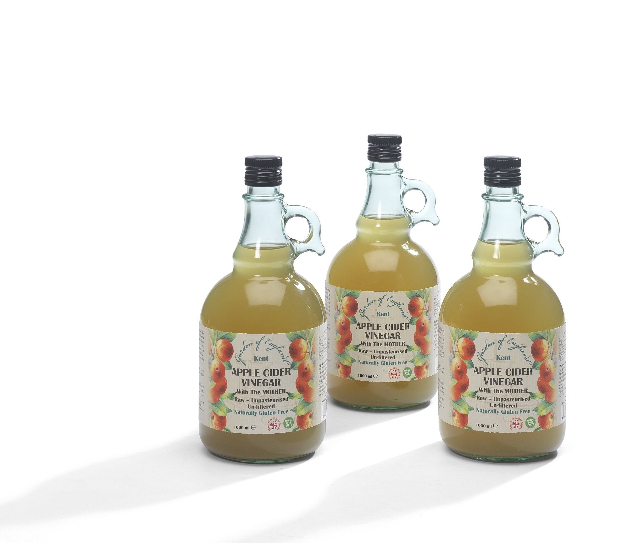 Kent Apple Cider Vinegar With "Mother" 1X1L | Raw | Unpasturised | Unfiltered | GMO Free