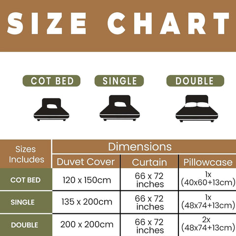 OLIVIA ROCCO Kids Safari Jungle Animal Print Duvet Cover Set With Pillowcase Soft Cosy Durable Lightweight Bedding Lions Giraffes Bears Elephants