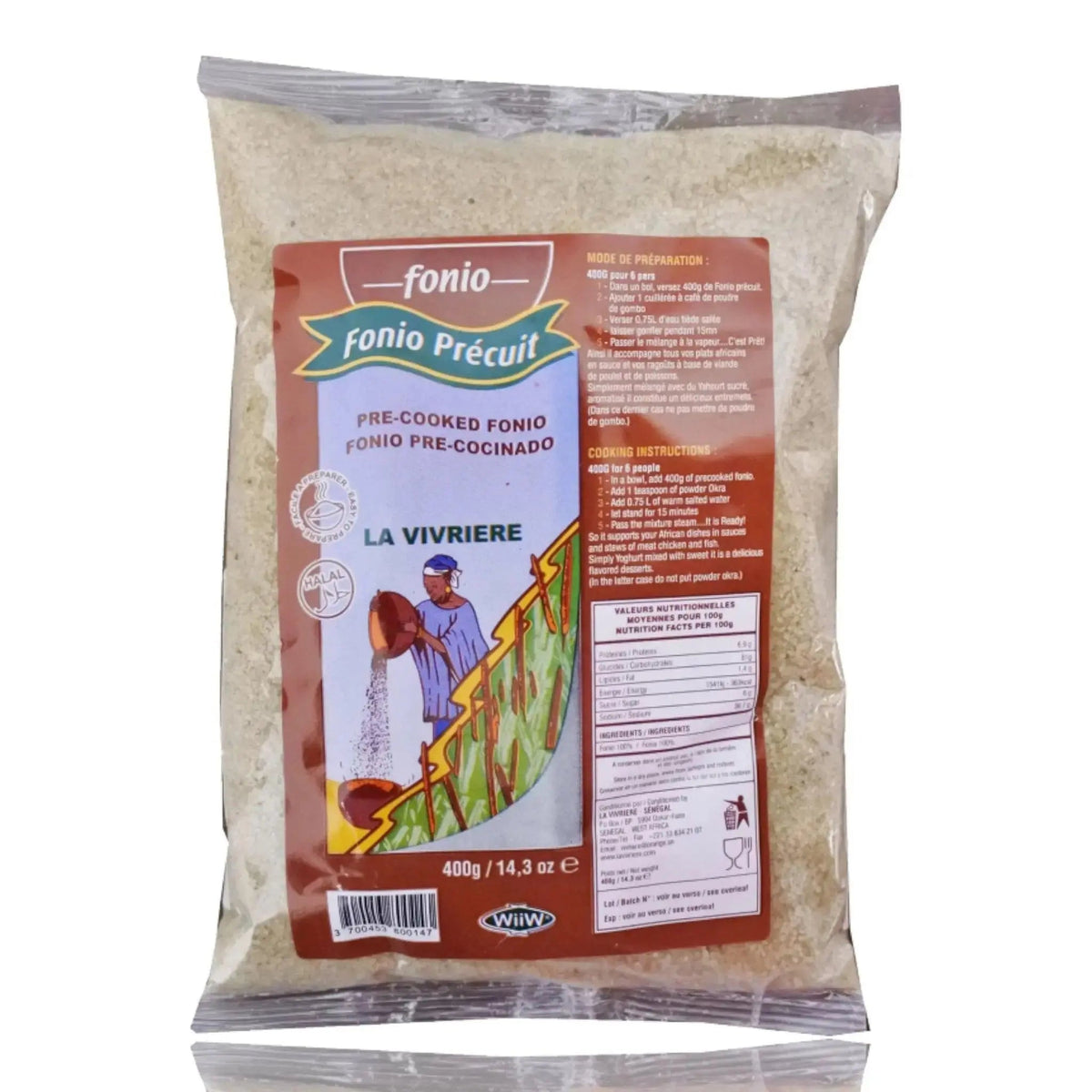La Vivriere Fonio Precuit Flour