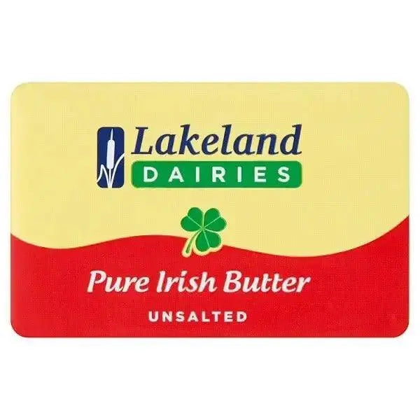 Lakeland Dairies Pure Irish Butter Unsalted 250g (Case of 40)