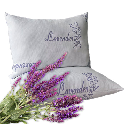 OLIVIA ROCCO Lavender Infused Microfibre Hotel Pillow Medium Support Hypoallergenic Side Sleeper Luxury Down Like Comfort