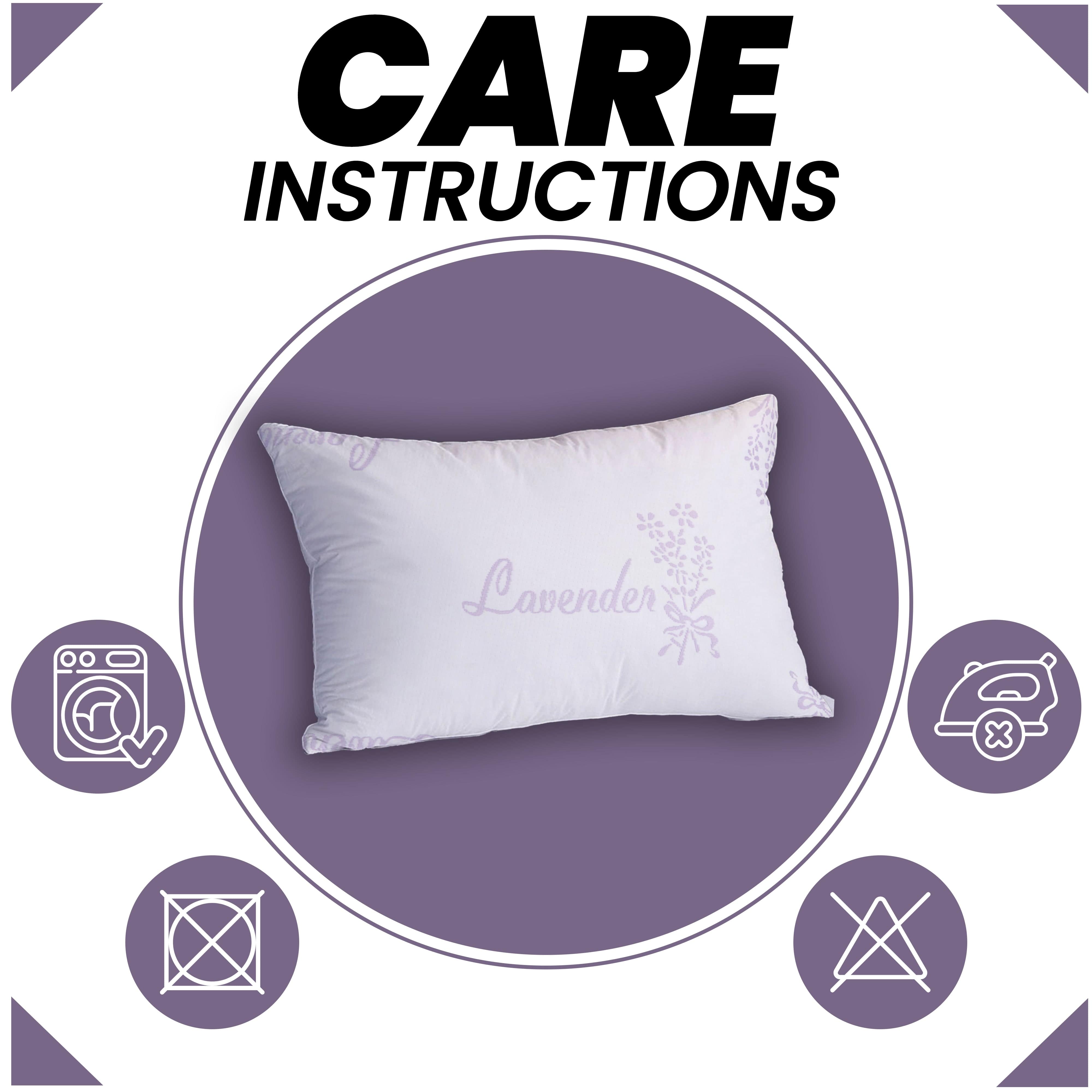 OLIVIA ROCCO Lavender Infused Microfibre Hotel Pillow Medium Support Hypoallergenic Side Sleeper Luxury Down Like Comfort