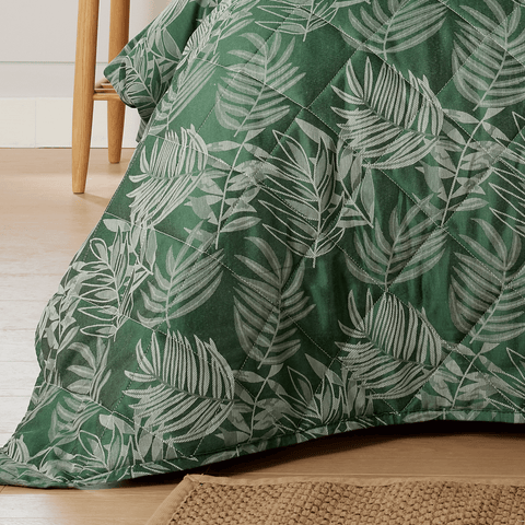 OLIVIA ROCCO Leaf Jacquard Reversible Duvet Cover Sets Grey And Pink Cotton Blend Eco Friendly Bedding In King Queen Double Single Sizes