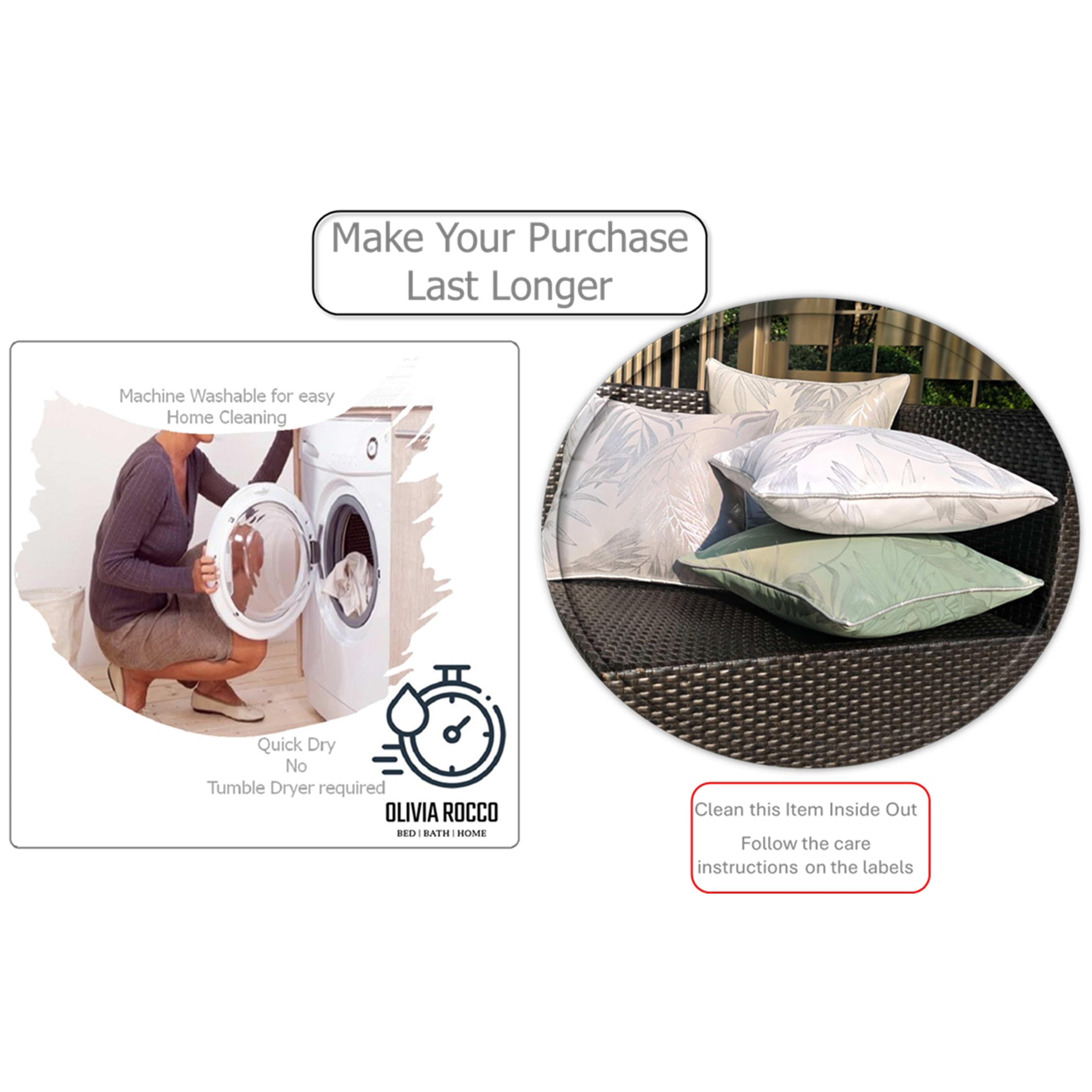OLIVIA ROCCO Leaf Sparkle Cushion Covers 2 Pack Leaf Natural Modern Decorative Throw Pillow Cases For Sofa Or Bed With Subtle Sparkle Pattern