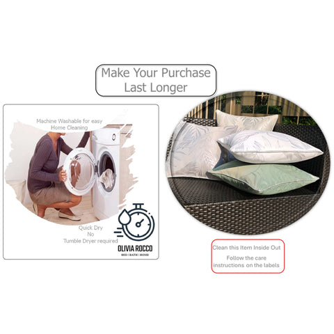OLIVIA ROCCO Leaf Sparkle 2 Pack Cushion Covers Leaf Sage Green Modern Decorative Throw Pillow Cases for Sofa or Bed Set