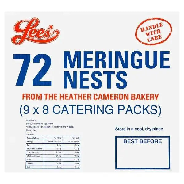 Lees' 72 Meringue Nests Catering Packs (Case of 1)