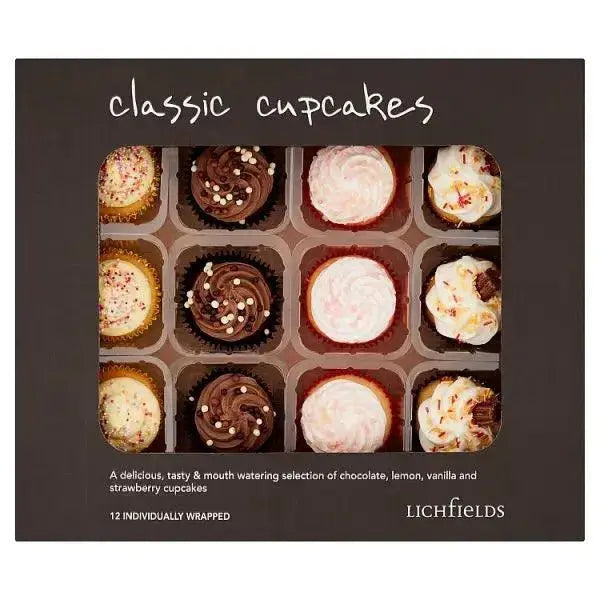 Lichfields 12 Classic Cupcakes (Case of 12)