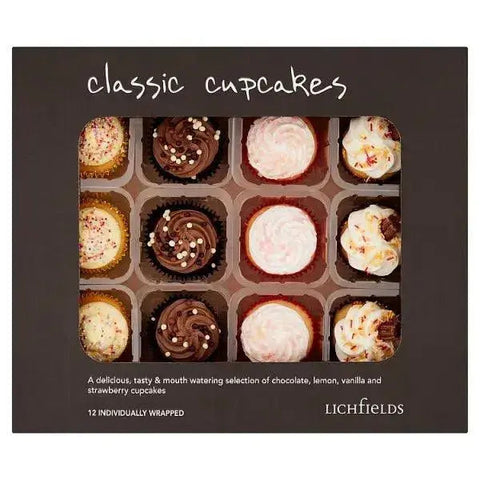 Lichfields 12 Classic Cupcakes (Case of 12)