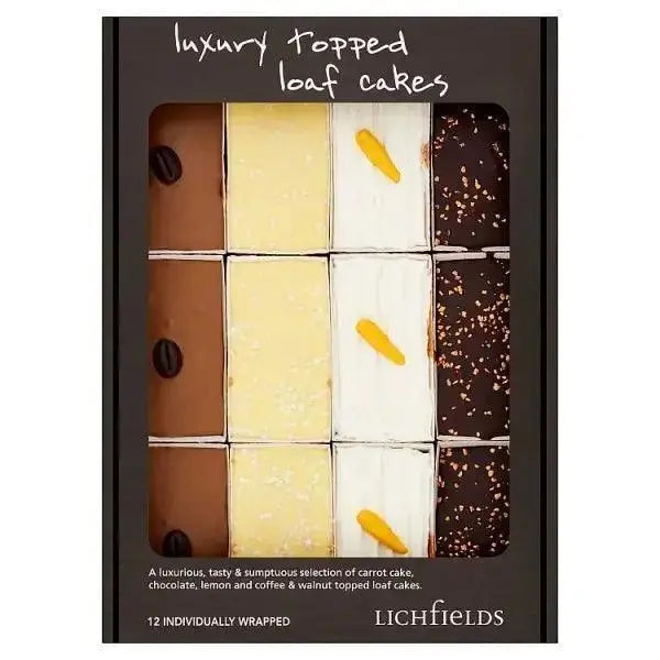 Lichfields 12 Luxury Topped Loaf Cakes (Case of 12)