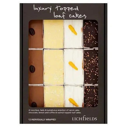 Lichfields 12 Luxury Topped Loaf Cakes (Case of 12)