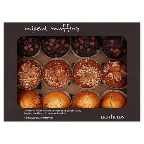 Lichfields 12 Mixed Muffins (Case of 12)