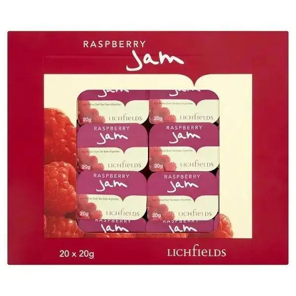 Lichfields Raspberry Jam Individual Portions 20 x 20g