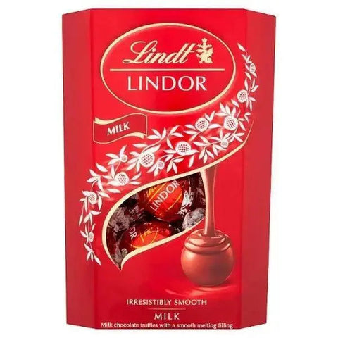 Lindt Lindor Milk Chocolate Truffles Box 200g (Case of 8)