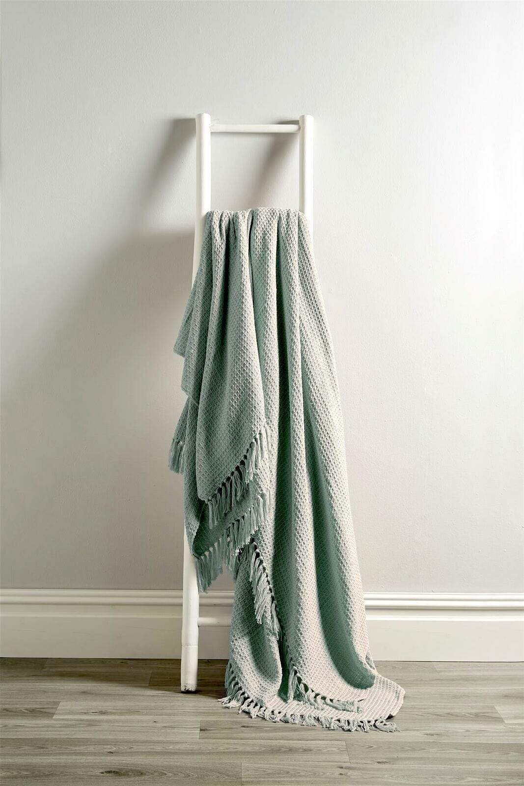OLIVIA ROCCO Lisbon Pure Indian Cotton Handwoven Honeycomb Throw Blanket Lightweight Soft Cover For Sofa Bed Or Living Room 10 Colours And Sizes