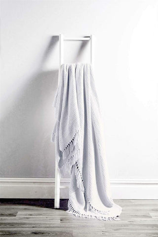 OLIVIA ROCCO Lisbon Pure Indian Cotton Handwoven Honeycomb Throw Blanket Lightweight Soft Cover For Sofa Bed Or Living Room 10 Colours And Sizes