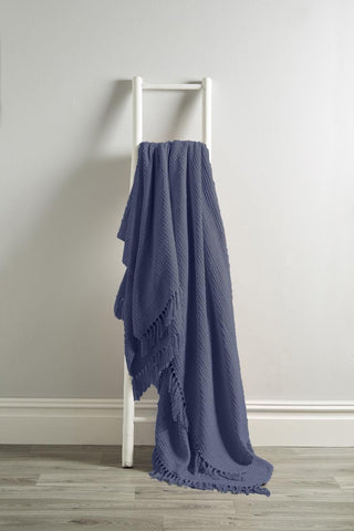 OLIVIA ROCCO Lisbon Pure Indian Cotton Handwoven Honeycomb Throw Blanket Lightweight Soft Cover For Sofa Bed Or Living Room 10 Colours And Sizes