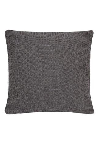 OLIVIA ROCCO Lisbon Pure Indian Cotton Handwoven Honeycomb Cushion Covers Indoor Outdoor Use 17x17 and 24x24 Grey Ochre Navy Teal Pink Silver