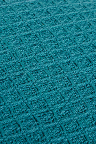 OLIVIA ROCCO Lisbon Pure Indian Cotton Handwoven Honeycomb Cushion Covers Indoor Outdoor Use 17x17 and 24x24 Grey Ochre Navy Teal Pink Silver