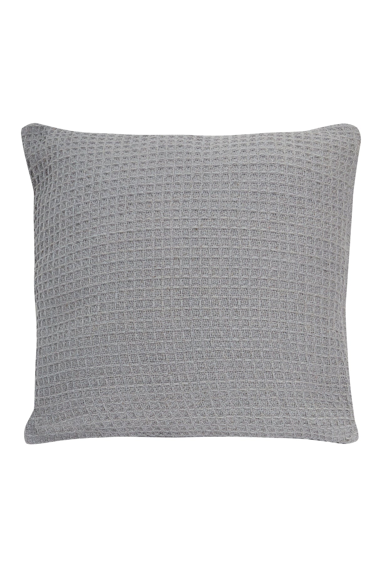 OLIVIA ROCCO Lisbon Pure Indian Cotton Handwoven Honeycomb Cushion Covers Indoor Outdoor Use 17x17 and 24x24 Grey Ochre Navy Teal Pink Silver