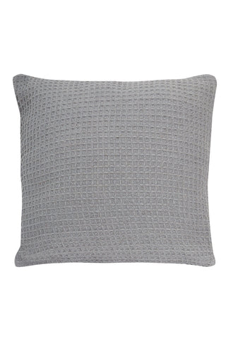 OLIVIA ROCCO Lisbon Pure Indian Cotton Handwoven Honeycomb Cushion Covers Indoor Outdoor Use 17x17 and 24x24 Grey Ochre Navy Teal Pink Silver