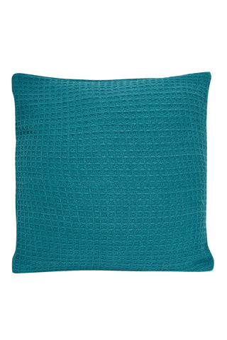 OLIVIA ROCCO Lisbon Pure Indian Cotton Handwoven Honeycomb Cushion Covers Indoor Outdoor Use 17x17 and 24x24 Grey Ochre Navy Teal Pink Silver