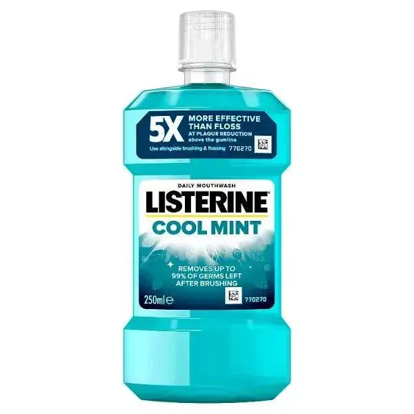 Listerine Essentials Cool Mint Mouthwash 250ml (Case of 6)