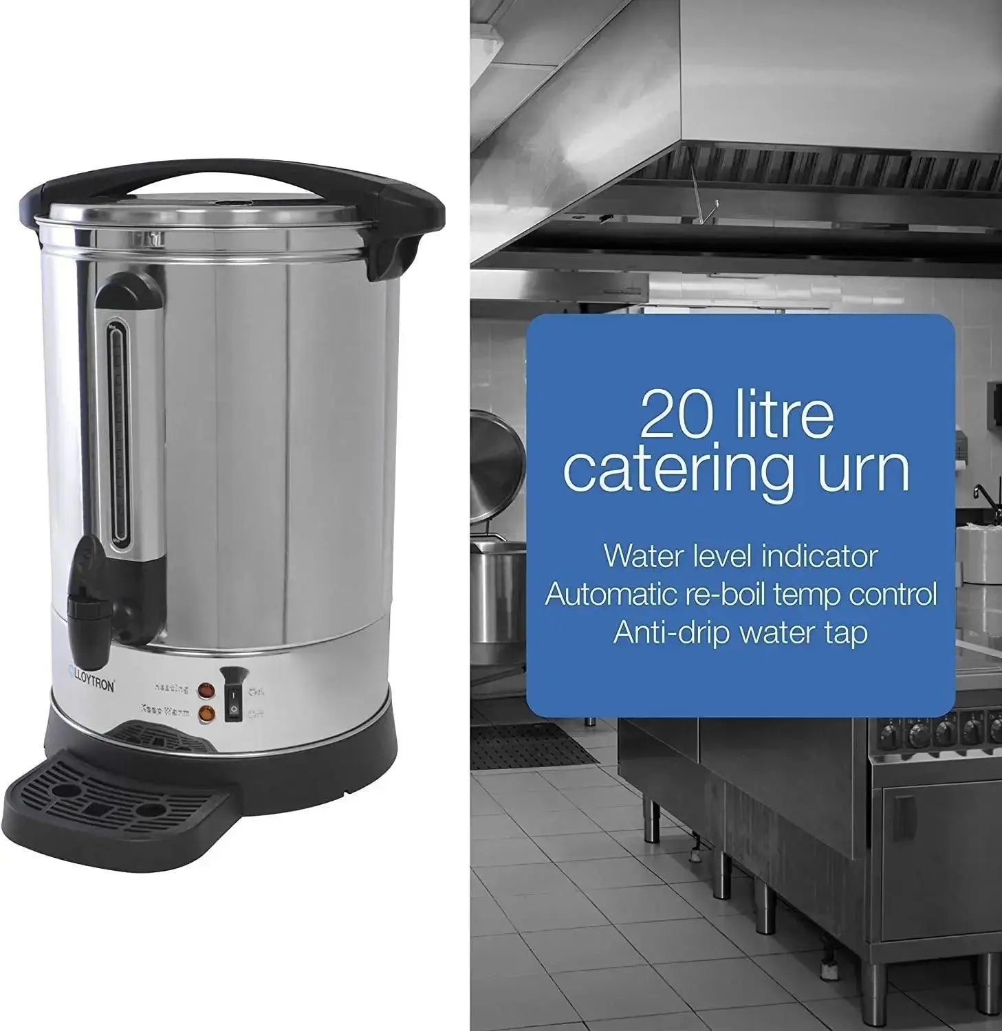 Lloytron Stainless Steel Hot Water Urn 20Ltr