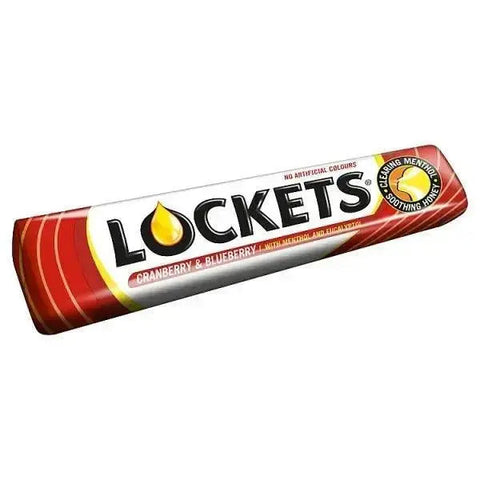 Lockets Cranberry & Blueberry 41g menthol and eucalyptol( Case of 20)