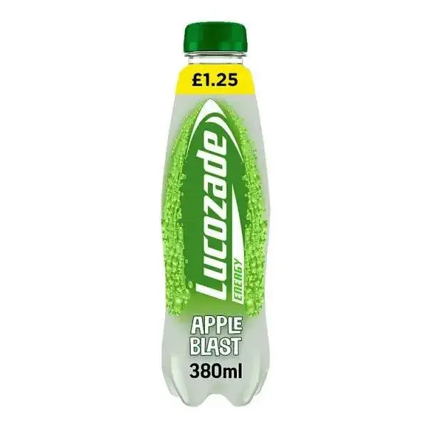 Lucozade Energy Drink Apple Blast 380ml PMP £1.25 (Case of 12)