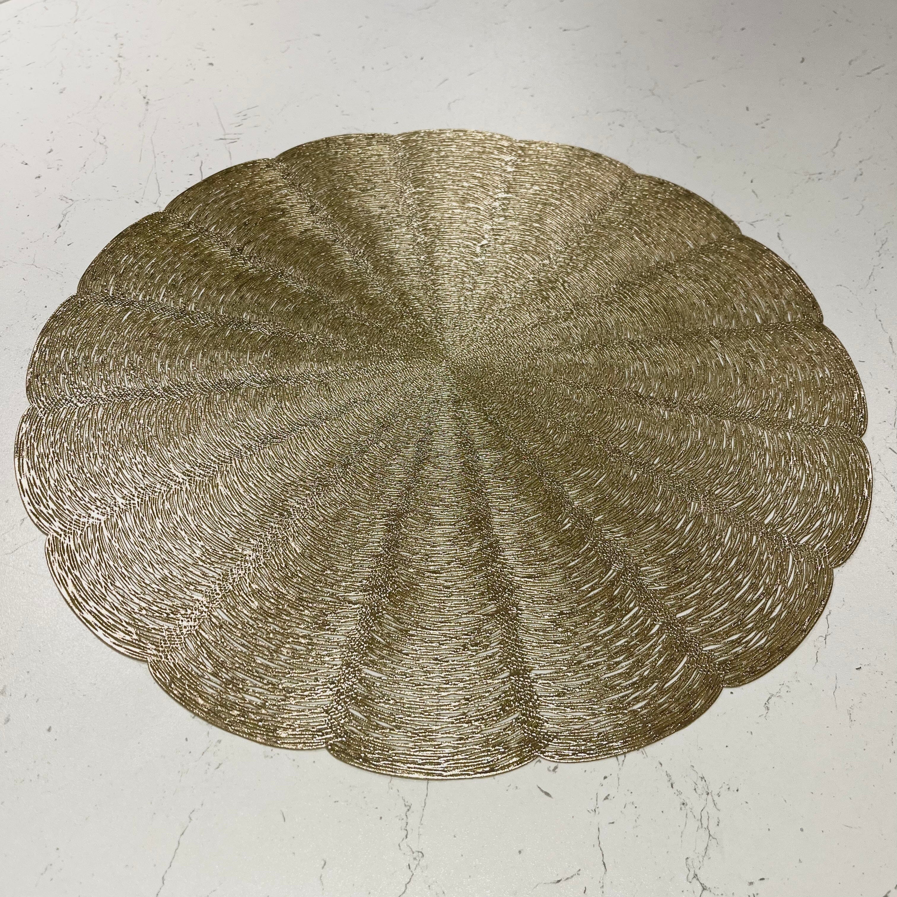 Lyra Gold Round Placemat