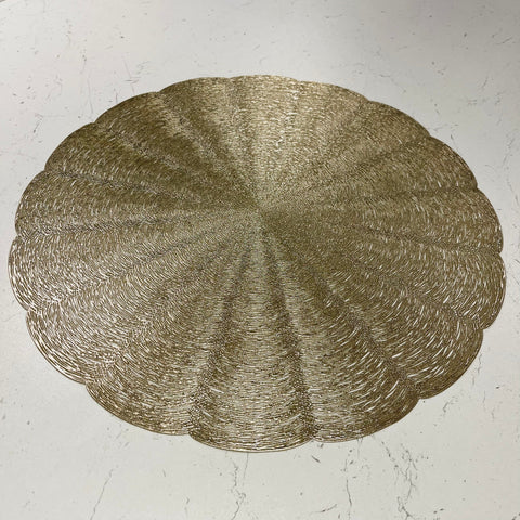 Lyra Gold Round Placemat