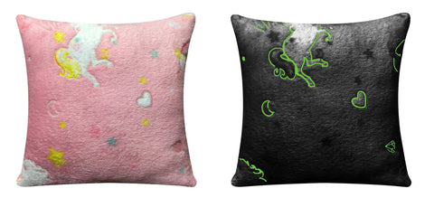 OLIVIA ROCCO Rainbow Unicorn Glow In The Dark Teddy Fleece Duvet Set For Kids Super Soft Cosy Bedding Kids Bedrooms Every Night
