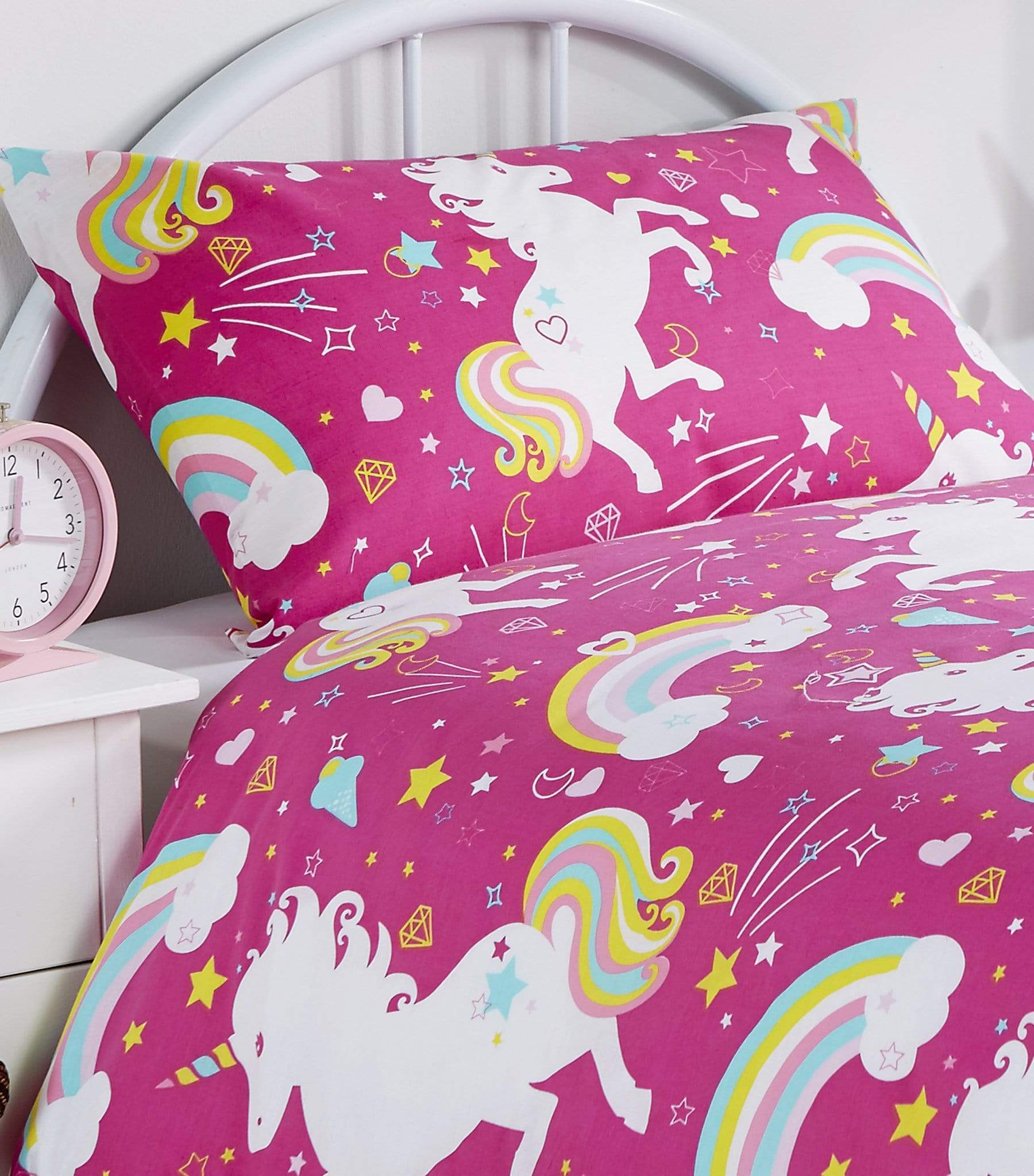 OLIVIA ROCCO Unicorn Duvet Cover Set For Kids Cotton-Rich OEKO-TEX Certified Whimsical Fairytale Bedding Single or Double