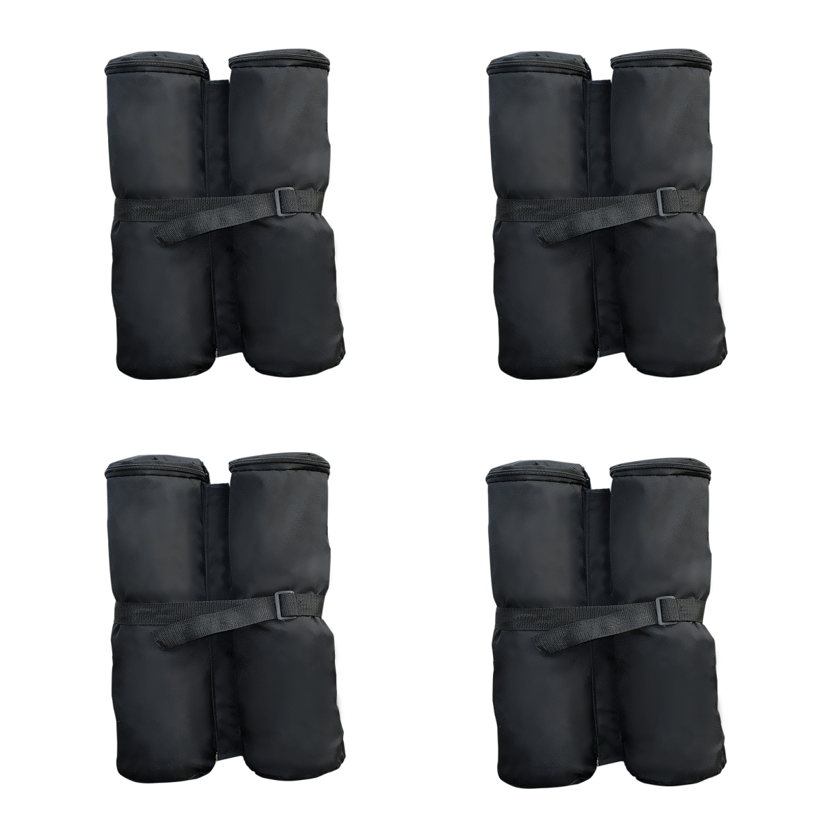 4 Pc Gazebo Sand Bag Weight Set-Black