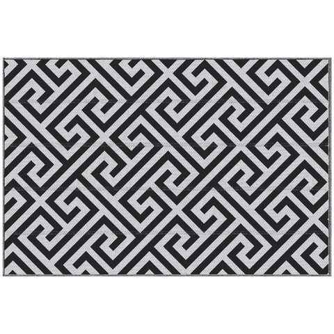121x182cm Reversible Outdoor Rug Portable Plastic Straw RV  Outsunny