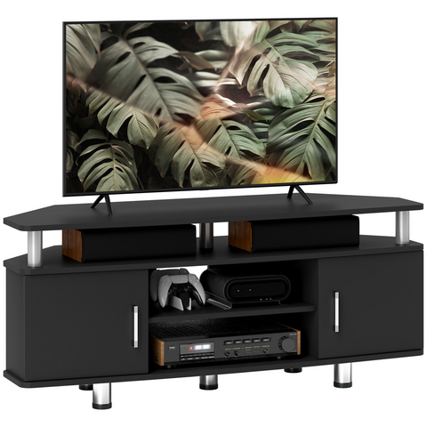 TV Unit Cabinet with Storage Shelves and Cupboard Entertainment Center