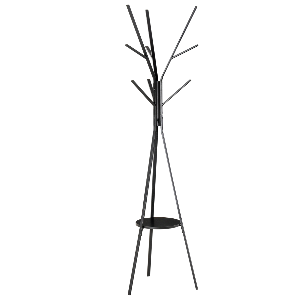 180cm Free Standing Coat Rack Metal Shelf Holder Stand Display Clothes Hat
