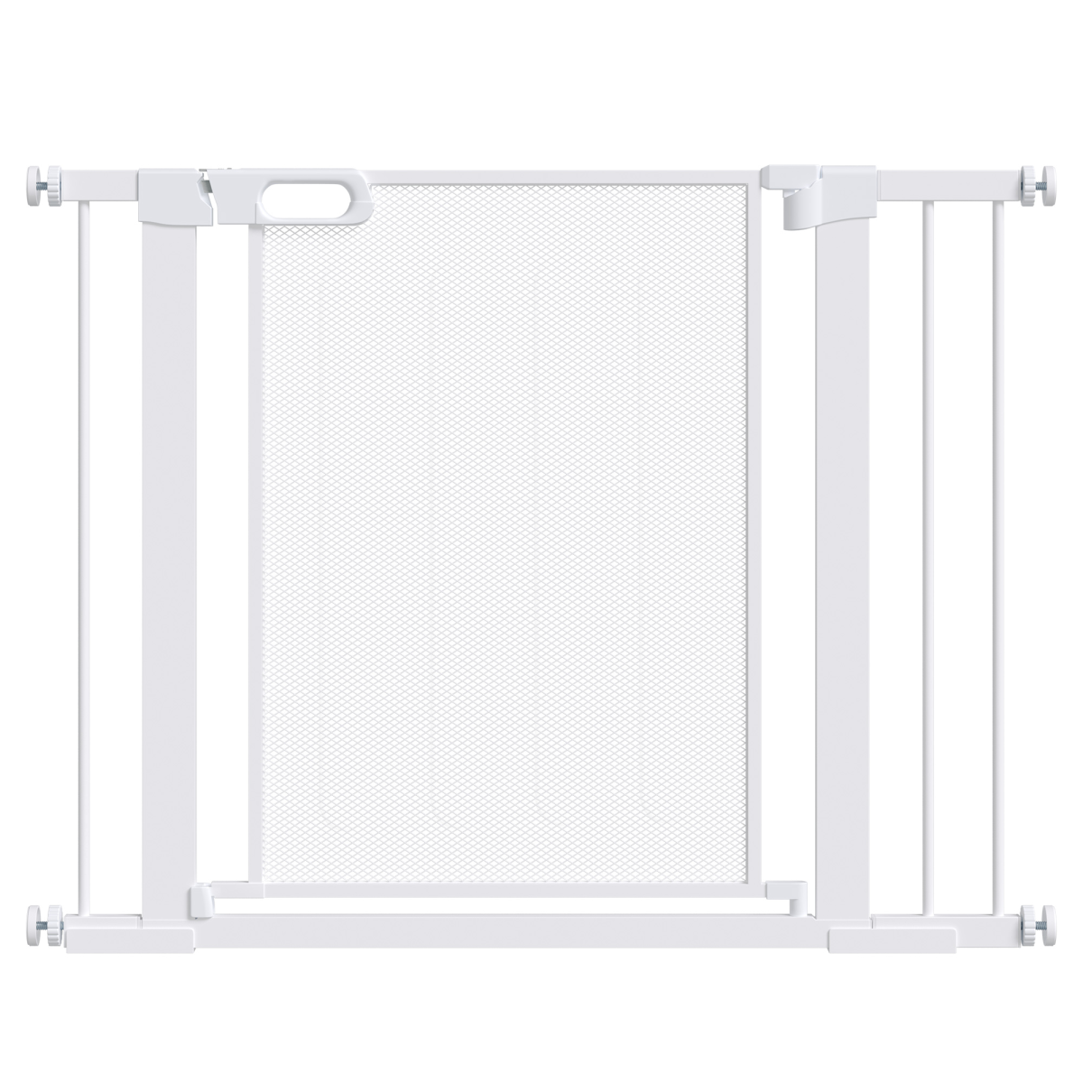 Pressure Fit Safety Gate for Doors, Dog Gate Auto Close, 75-103 cm White PawHut