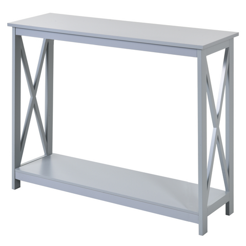 Wooden Console Table Storage Drawer Shelf Entryway Display Stand
