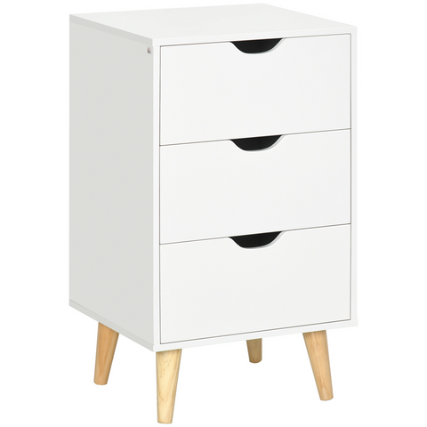 HOMCOM Chest of Drawers, 3 Drawer Unit Storage Chest Bedroom Living Room