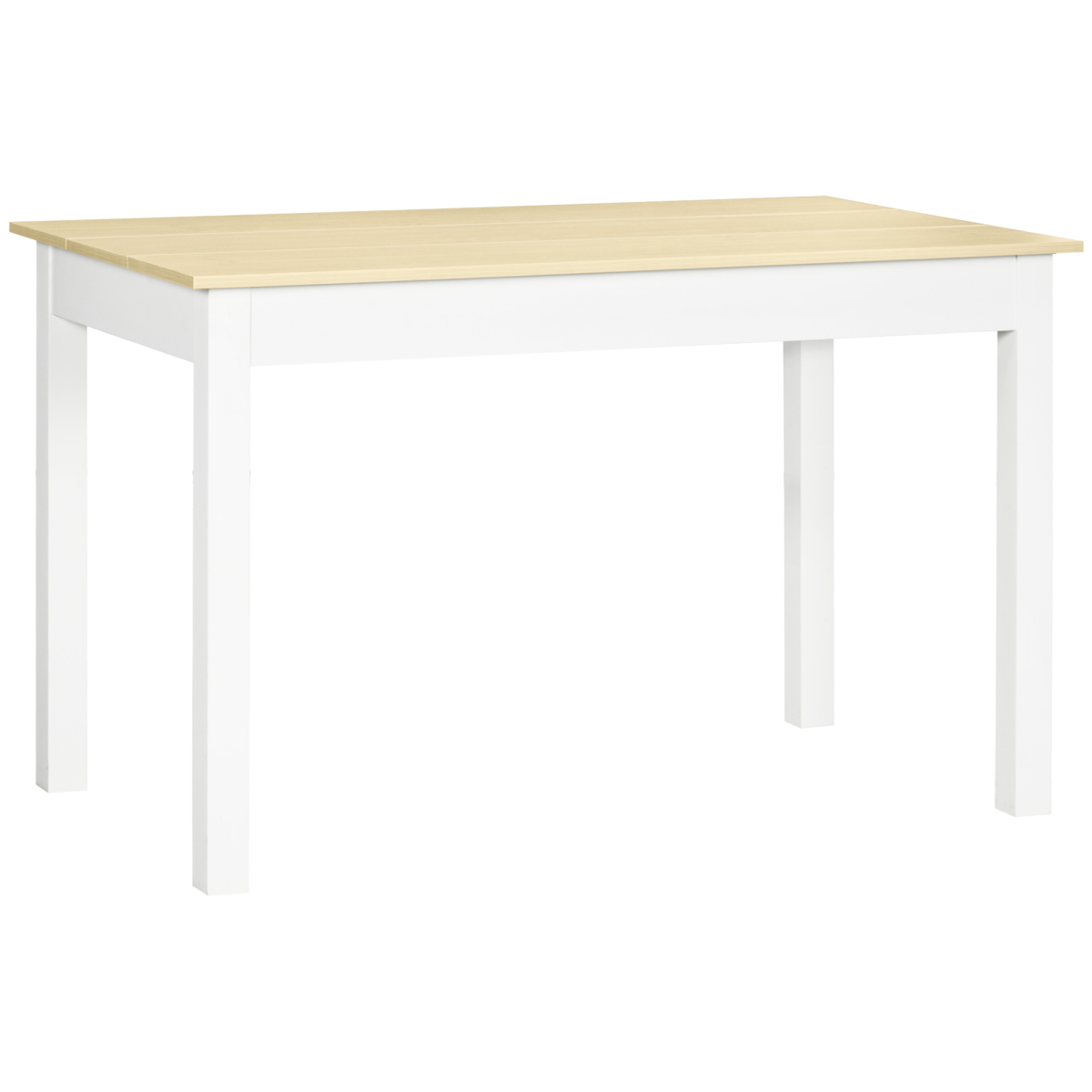 HOMCOM Dining Table for 4 to 6 Kitchen Table with Thick Legs Oak Wood Grain