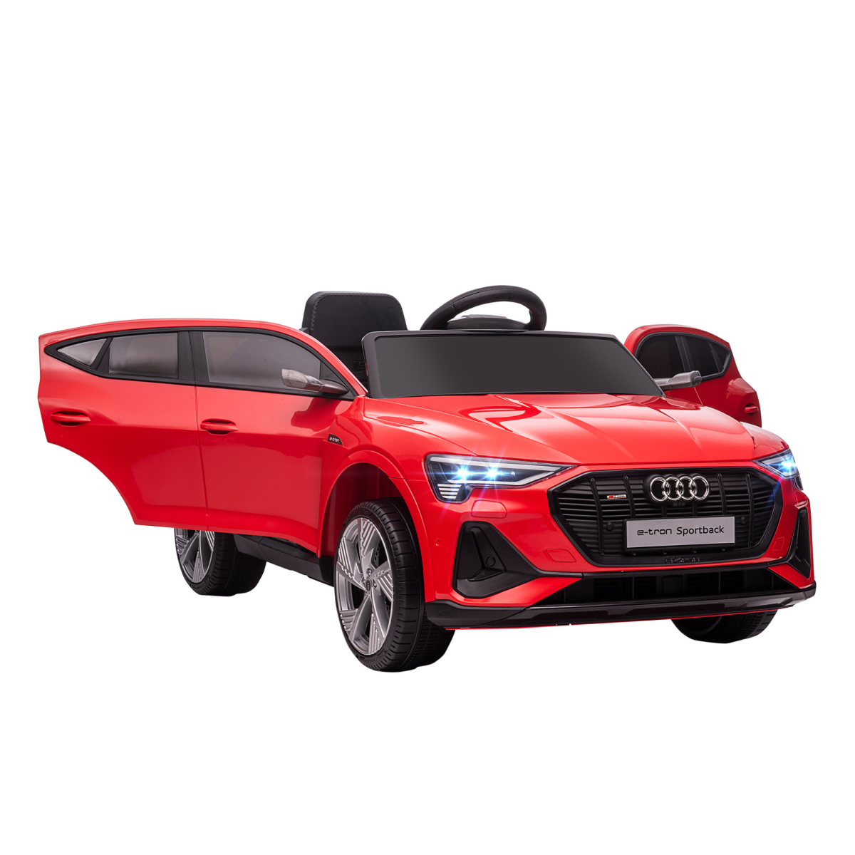 12V Kids Electric Ride-On Car/ w Remote Control, Lights, Music - Red