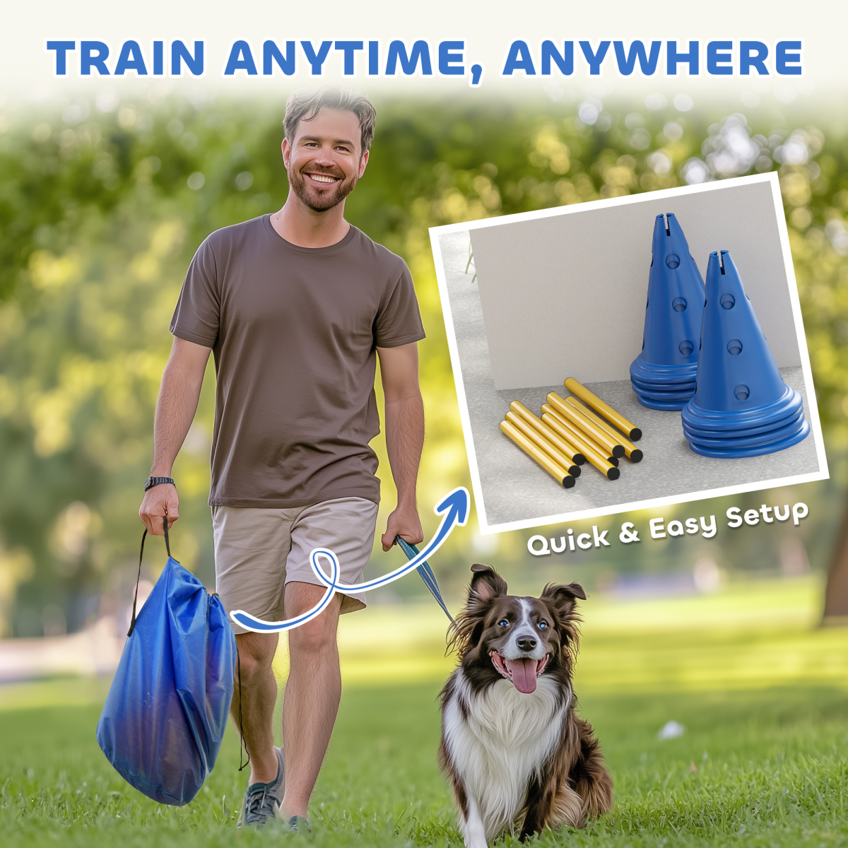 Dog Agility Equipment Set of Eight Cones