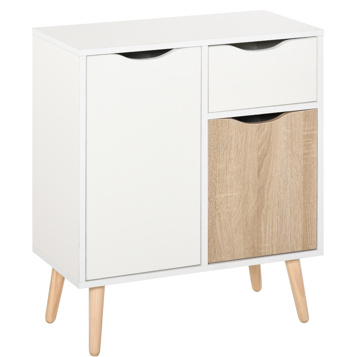 Floor Cabinet Storage Cupboard Sideboard with Drawer for Bedroom, Living Room